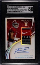 2020 Immaculate Tua Tagovailoa Rookie Laundry Tag Brand Logo 4/5 SICK PATCH!