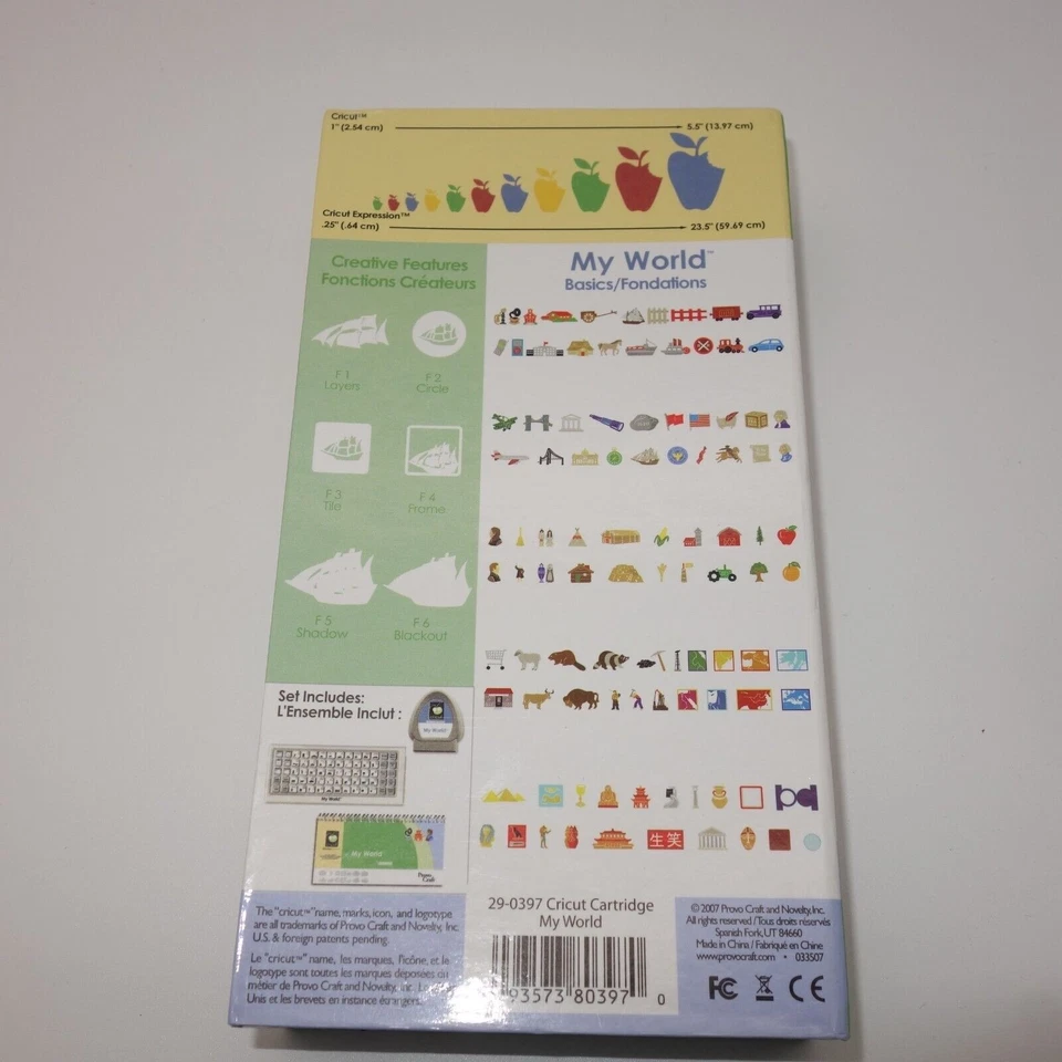 Cartucho de viaje Cricut My World American & Ancient History World World Foto 2 de 3