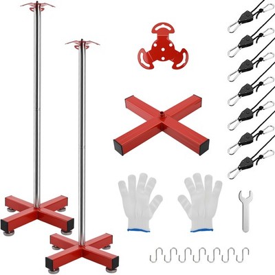 CarBole Full Metal Boat Cover Support Poles System Metal Mushroom Cap Aluminum