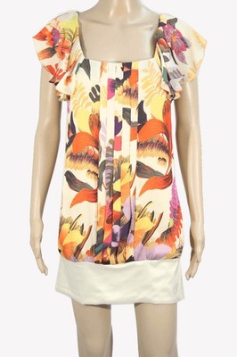 Ted Baker Damen Kleid Gr. 34 (Ted Baker 1) Mehrfarbig Shiftkleid Shirtkleid