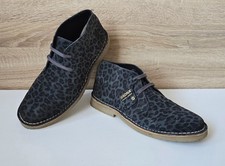 Bronx Leder Desert Boots Stiefeletten Leopardenmuster Gr. 6,5 = 40