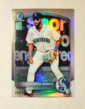Lazaro Montes 2025 Bowman Chrome REFRACTOR 290/499 Mariners #BCP-25 Raw RC z15