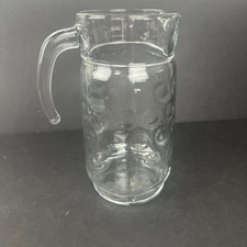 3 Quart Clear Spout Handle Pitcher Round Polka Dots Classic Water Tea Juice