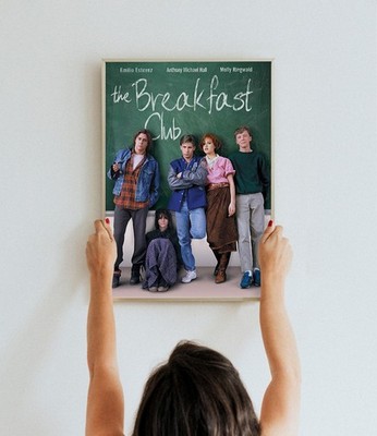 The Breakfast Club 1985 Filmplakat Druck Wandbild Vintage 80er Kult Schulfilm