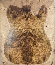 5A Telecaster Top Impiallacciatura Legno Canfora Dorato Burl Bookmatched Set Fornitura Liutaio