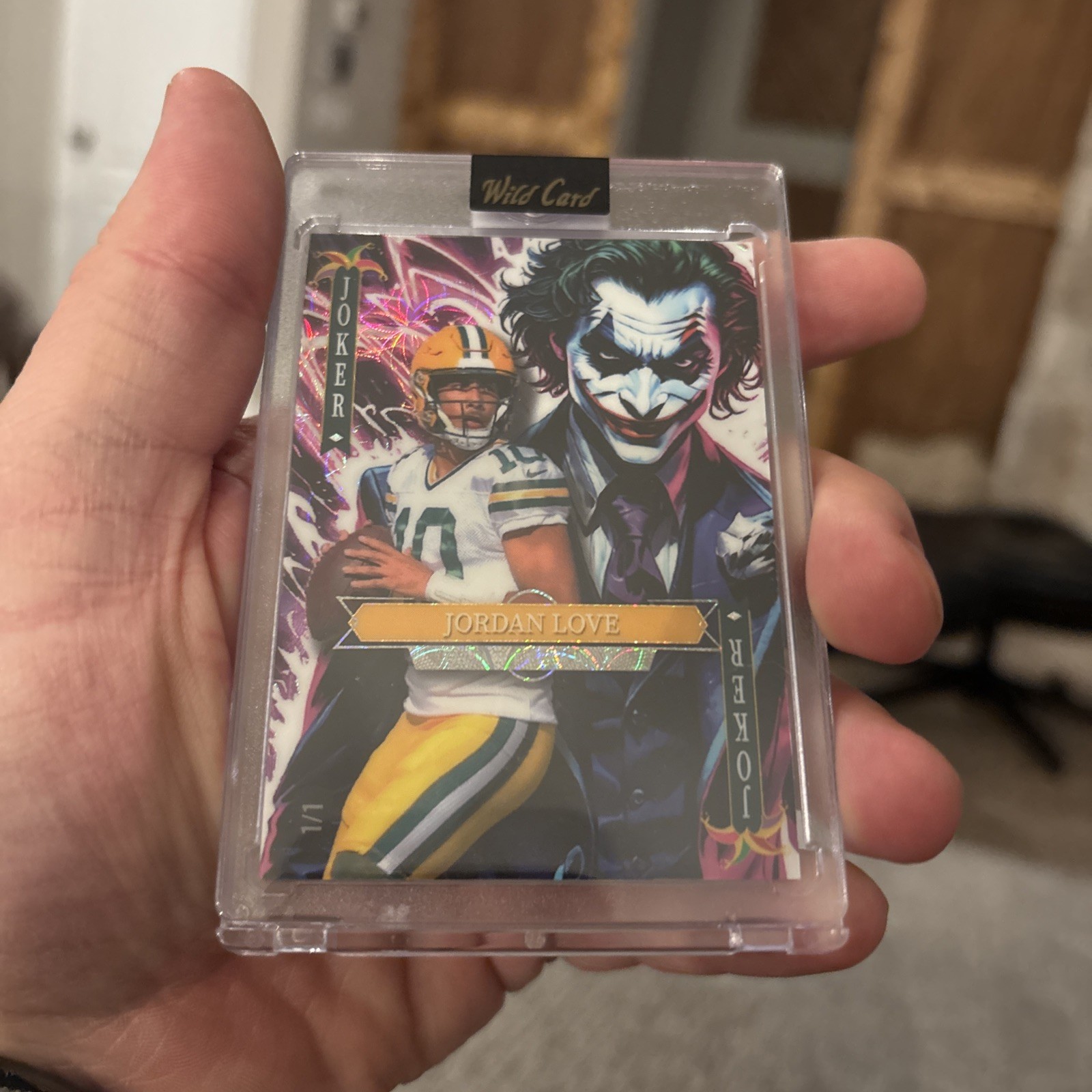 Jordan Love 1/1 Rare Refractor Jokers Wild Green Bay Packers!!