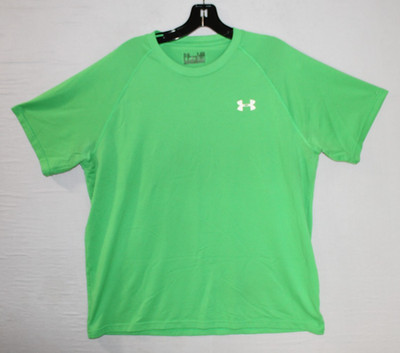 Under Armour Men's The Tech Tee Green Large Workout Gym Crewneck