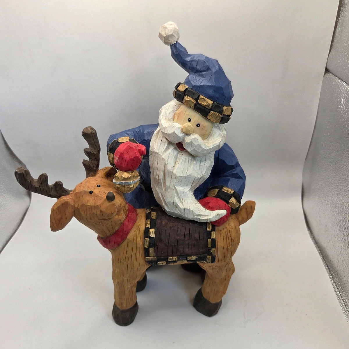 Blue Santa Seasonal Figurines for sale | eBay