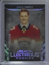 2017-18 SPx UD Black Lustrous Rookies Auto 59/175 Owen Tippett #LR-OT Auto 0tf