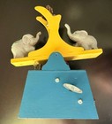 Vintage 1989 Enesco animated circus teeter totter music box works READ — photo 10