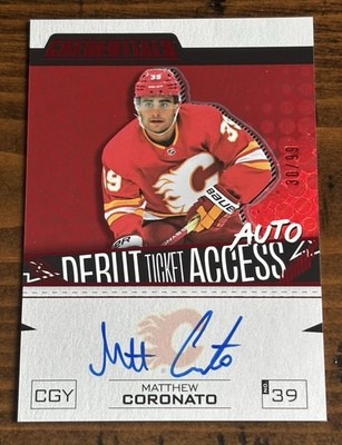 Matthew Coronato /99 - 2023-24 UD Credentials - Debut Ticket Access AUTO RED