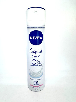 Nivea deodorant Original Care 0% Aluminum spray -3 x 150ml- FREE SHIP