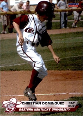 2008 Eastern Kentucky Colonels Choice 10 Christian Dominguez Bat Boy Richmond KY