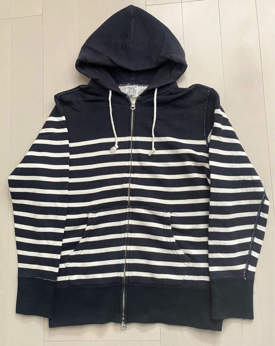 LOOPWHEELER LOWERCASE Edifice Border Zip Parka Ho… - image 1