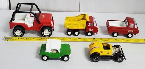 D-11 VINTAGE 1960/70'S COLLECTION OF ASSORTED TONKA TOY VEHICLES-JEEP, BUGGY, +!