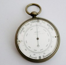 Antique pocket baromoter altimeter pocket watch size 