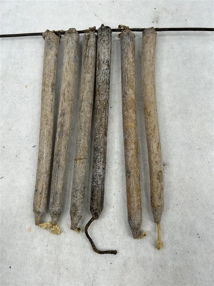 velas antiguas cera de abejas de sebo hechas a mano 6 piezas 10 en réplica siglo XVIII siglo XIX Foto 2 de 4