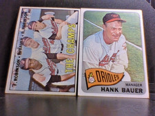1967 Topps #1 The Champs (B. Robinson, F. Robinson, H. Bauer) & 1965 Topps #323