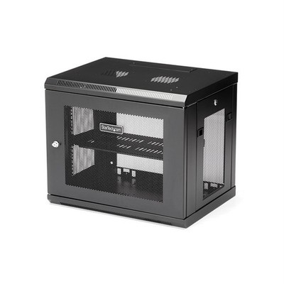 StarTech.com 2-Posten 9 HE Wandmontage Netzwerkschrank mit 1 HE Regal 19 Wandmontage