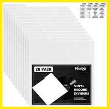 20PCS Vinyl Record Separators, 12" LP Album Record Dividers with Stickers