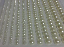 CraftbuddyUS 616pcs 12 Pearl Self Adhesive Strips Gems Wedding Craft DIY        
