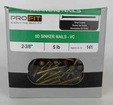 8d x 2-3/8 in. Coated Sinkers Framing Nails 5 Lb Box