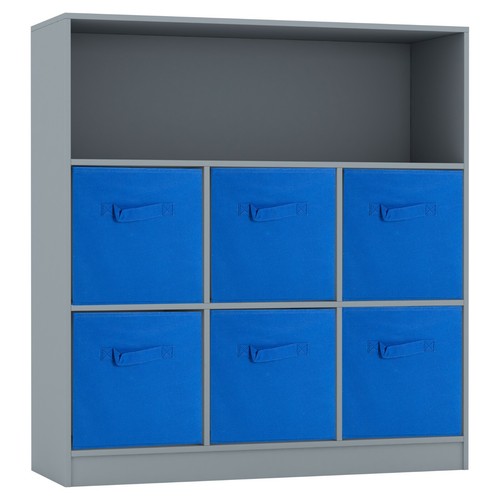 Wooden Wide 7 Cubed Cupboard Bookcase Storage Units Shelves 6 Drawers Baskets - Picture 52 of 97