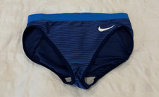 Women's Nike Pro Elite Track Made in USA Size Medium Running Briefs Blue AO8488
