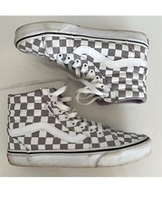 Vans Classic SK8-HI Shoes women's 6 Off The Wall Checkered Purple High Top
