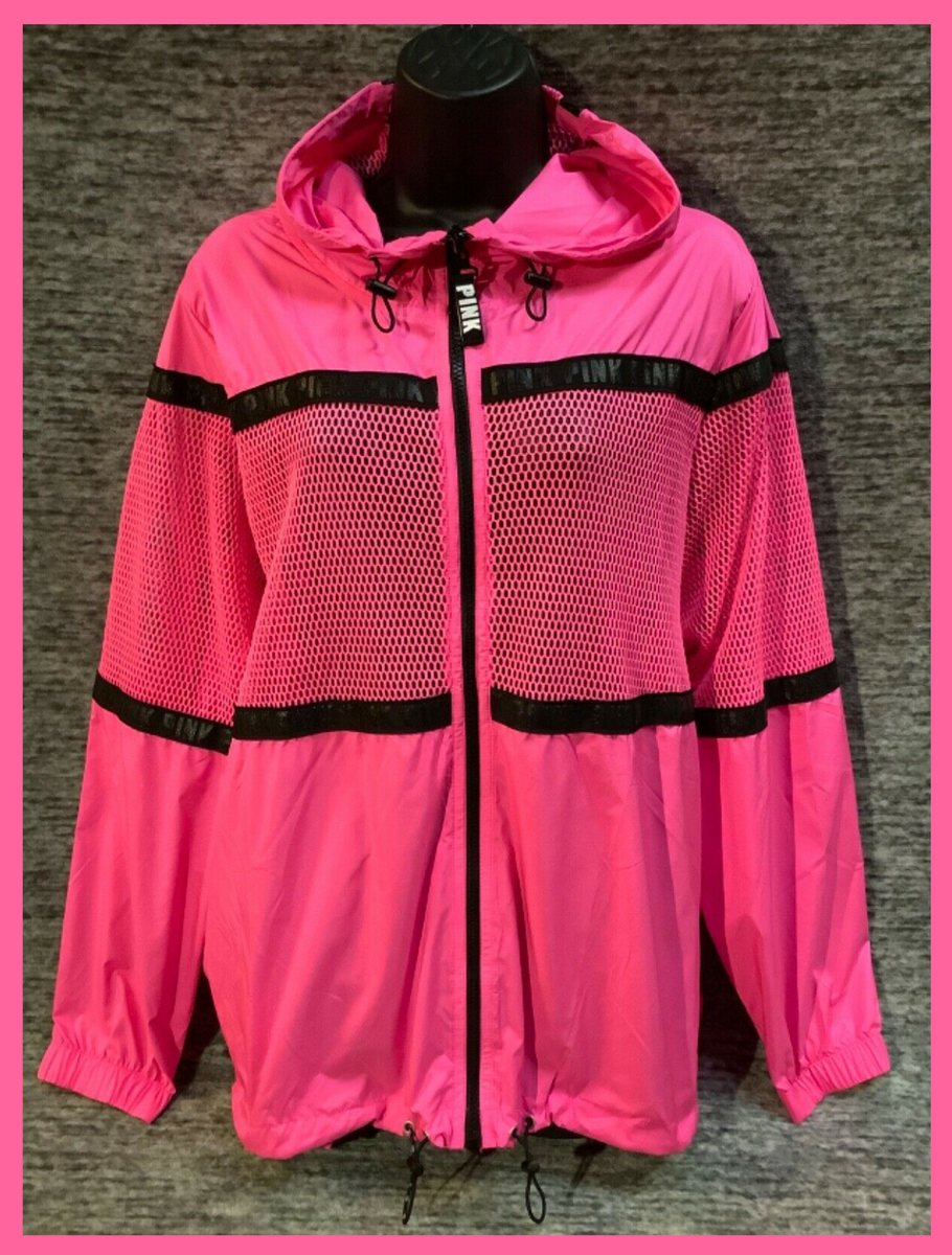 Victoria's Secret Pink Campus Full Zip Mesh Hoodie Jacket Flawless