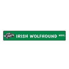 Aluminum Weatherproof Road Street Signs Irish Wolfhound Dog Way Home Decor Wall