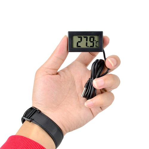 Digitales Mini-Thermometer Mit LCD - Wasserdichter Sensor Für Kühlschrank, Aquarium & Mehr, 5m Kabel