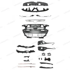 19PC For Accord 2021-22 Bumper Chrome Grille Mesh Extension Molding Fog lamp Kit
