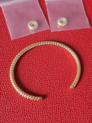 Elfbeads Scale Armreif  Gr. XS,  2 stopper dazu 18k Vergolden Retired Ungetragen
