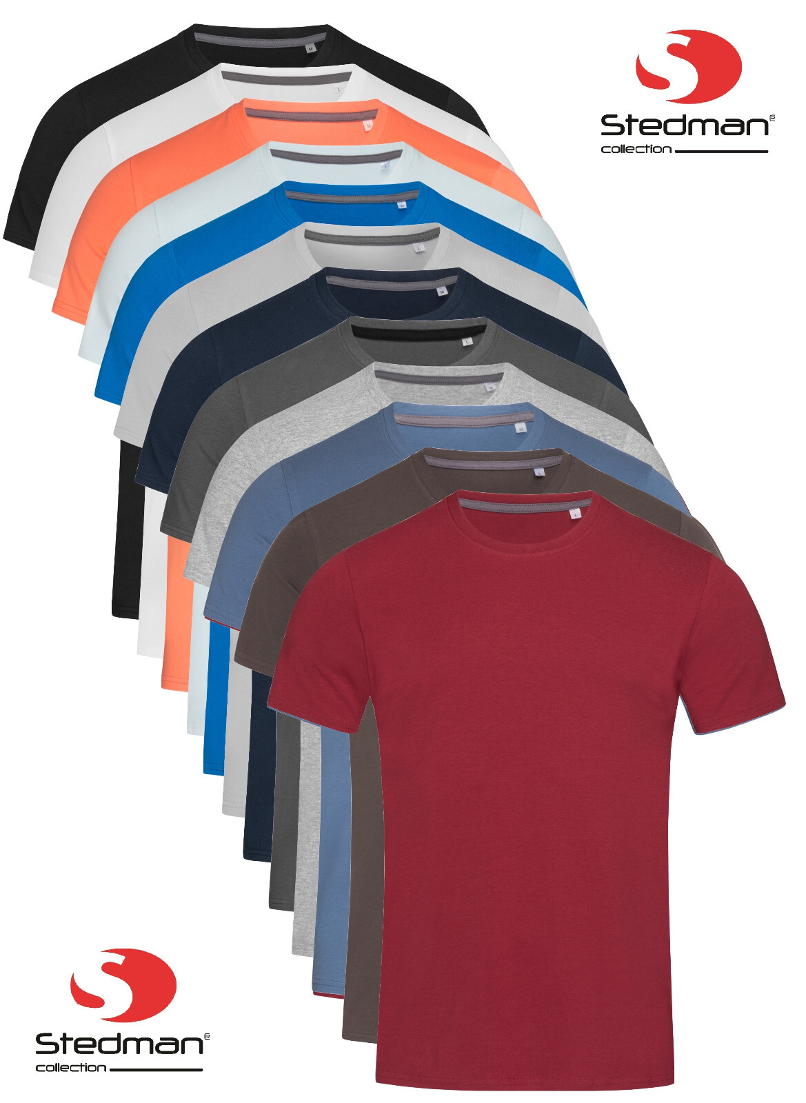 Hombre Liso de Manga Corta Entallada Body Fit Cotton Elastano Camiseta