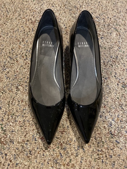 Shallow single female shoes 5CM heel patent leather low cat heel small size pointed toe high 