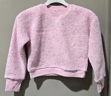 All in Motion Girls' Pink Faux Fleece Shearling Sweatshirt -- Size Large 10/12