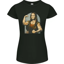 Mona Lifter Funny Gym Bodybuilding Workout Womens Petite Cut T-Shirt