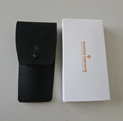 Authentic New Vacheron Constantin Watch OEM Black Suede Storage Box Travel Case