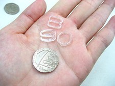 10sets clear Headband Bra Strap adjustment bits slider O ring hook bra Supplies