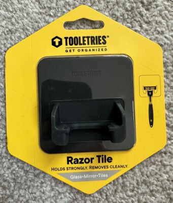 Tooletries Razor Tile, The Mason, Silicone Grip  Adheres to Shiny Surfaces