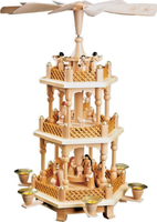 Richard GläSser Pyramide Christi Geburt Natur, Seiffen, Erzgebirge #16721