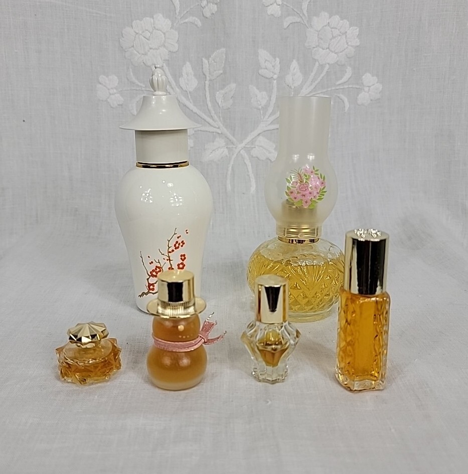 Vintage Avon Cologne Perfume Bottles Full Lot Of 6 Chimney Lamp