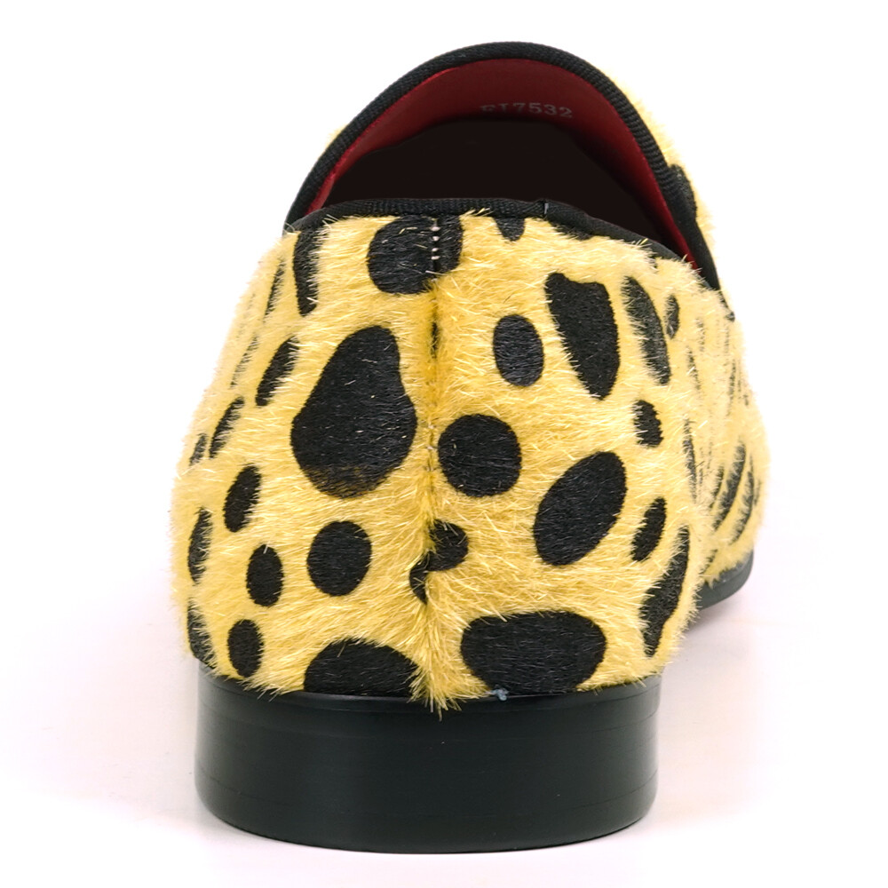 FI-7532 Red Black Leopard Pony Hair Slip on Loafer Fiesso by Aurelio Garcia FI-7532 Purple Black Leopard Pony Hair Slip on Loafer Fiesso  main image 4