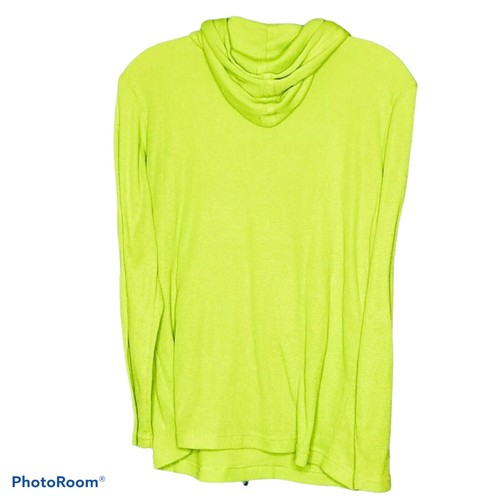 Nike Boy's Sweater Hoodie Lime Green Waffle Knit Long Sleeve Size Large - Picture 2 of 4