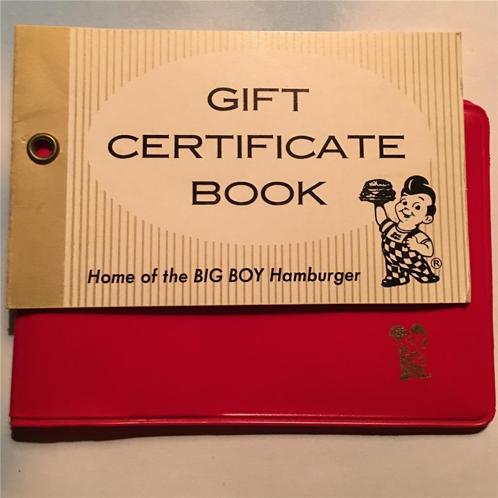 Vtg Bob’s Big Boy Gift Certificate Book of 5 w/Case Robert C. Wian ca