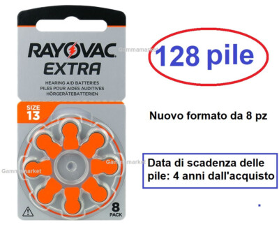 120 Batterie PILE RAYOVAC Extra 13 Per Apparecchi Acustici - Foto 3