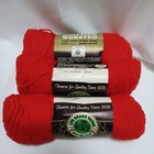 3 Lion Brand Yarns Wool Yarn 4 oz 4 ply 100% Pure Virgin Wool Moth proof Red NOS