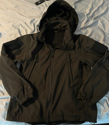 Black Rothco Waterproof Special Ops Soft Shell Jacket, Sz Large