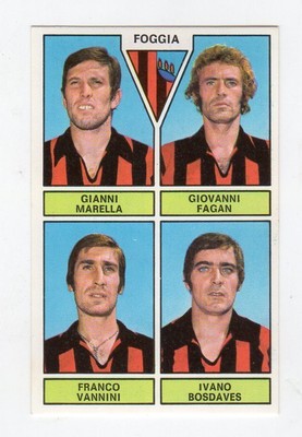 figure - PANINI FOOTBALLERS 1971/72 NEW - MARELLA FOGGIA, FAGAN, VANNINI